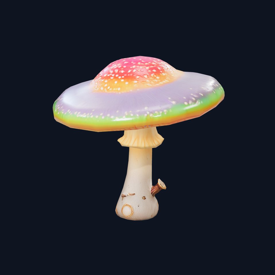 Vibrant Fantasy Mushroom model pack